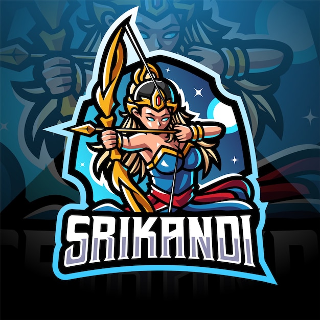 Premium Vector | Srikandi esport mascot logo design