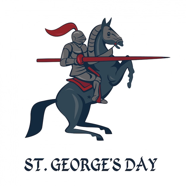 Premium Vector | St.georges day card.