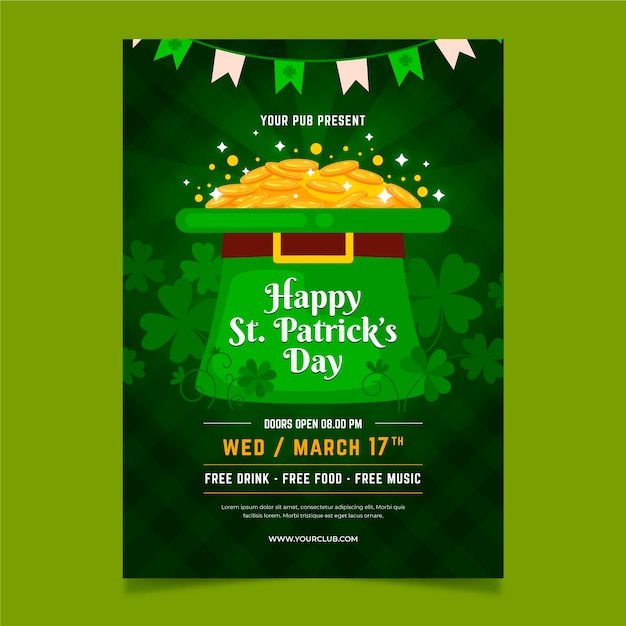 free-vector-st-patrick-day-flyer-template