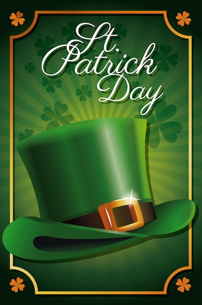 Premium Vector | St patrick day leprechaun hat celebration traditional ...