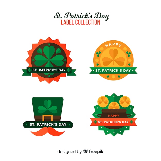 Free Vector | St. patrick's day badge collection