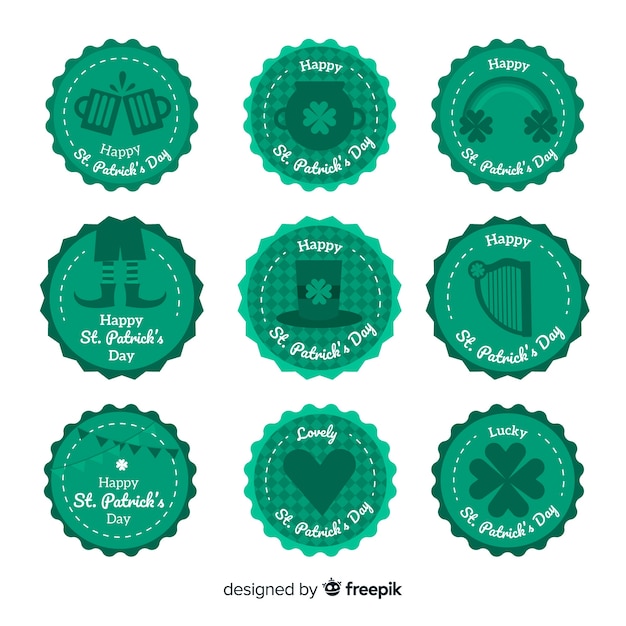 Free Vector | St. patrick's day badge collection