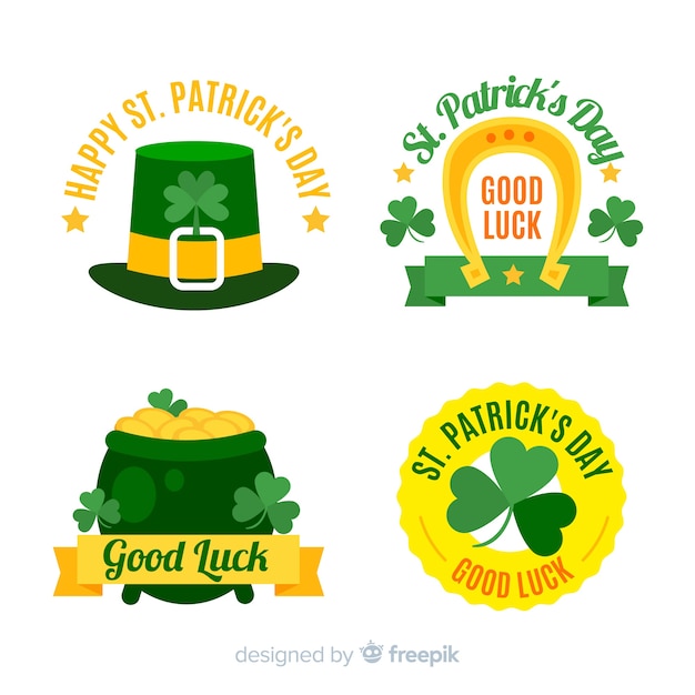 Free Vector | St. patrick's day badge collection