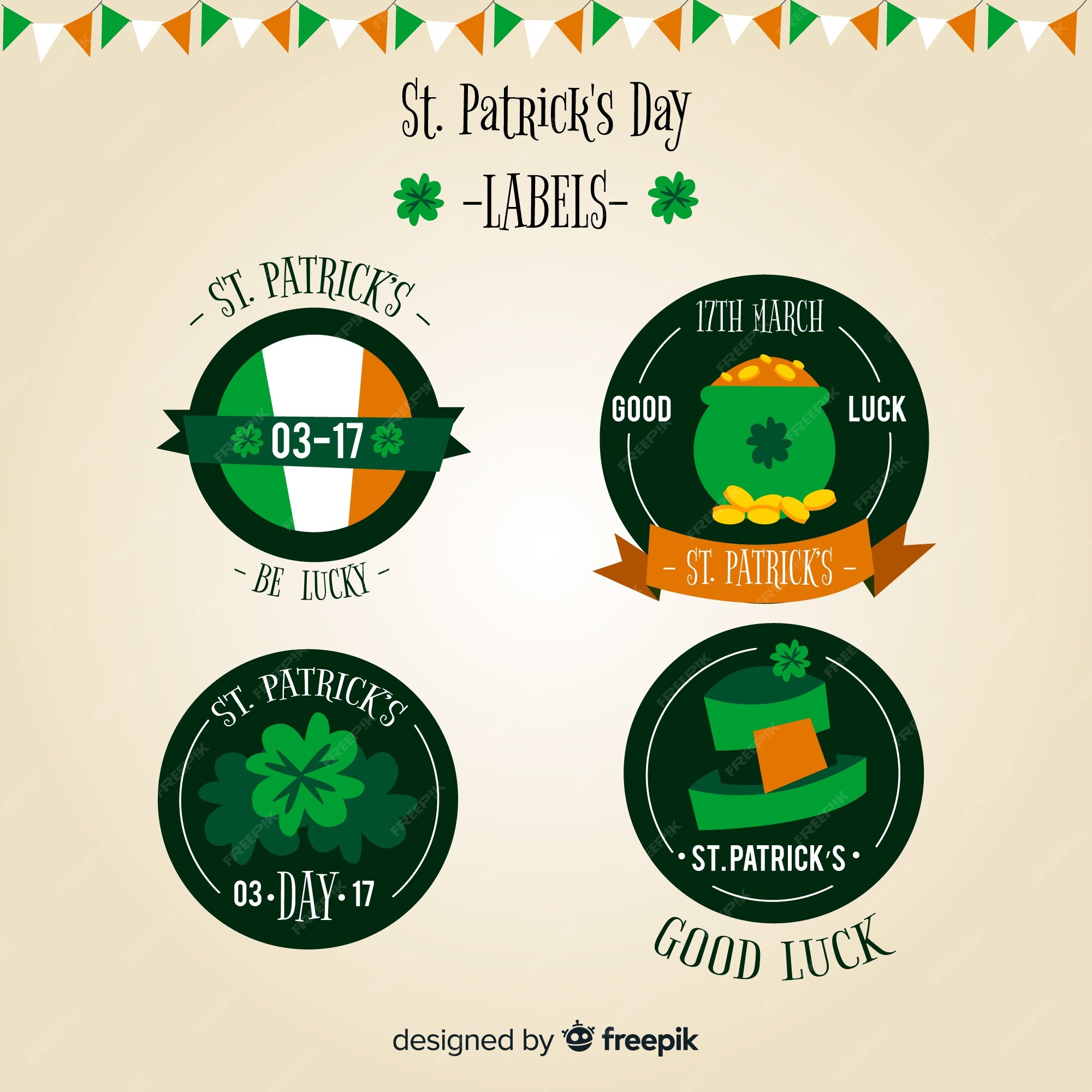 Free Vector | St. patrick's day badge collection