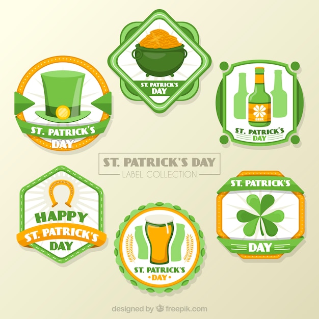 Free Vector | St. patrick's day badge/ label collection