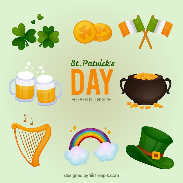 Premium Vector | St. patrick's day elements collection