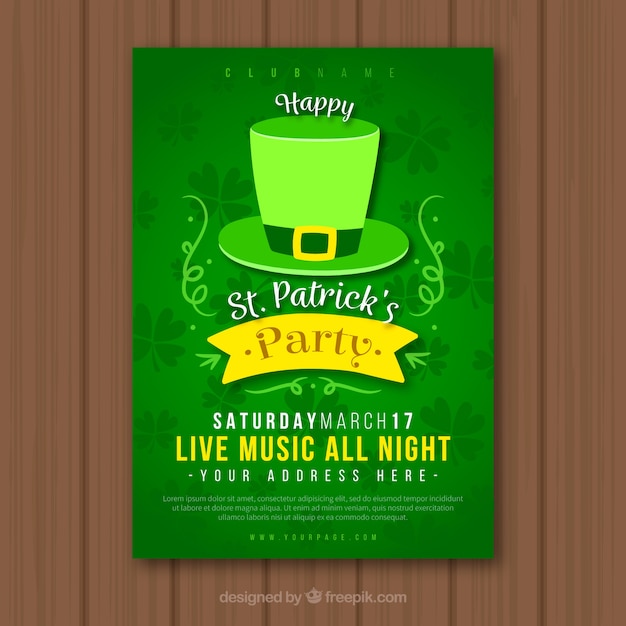 Free Vector St. patrick's day flyer / poster template
