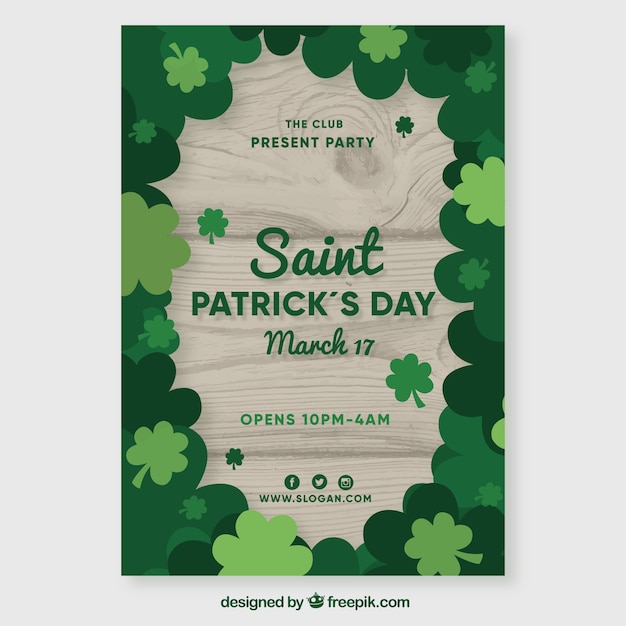 St patrick s day flyer / poster template Vector Free Download