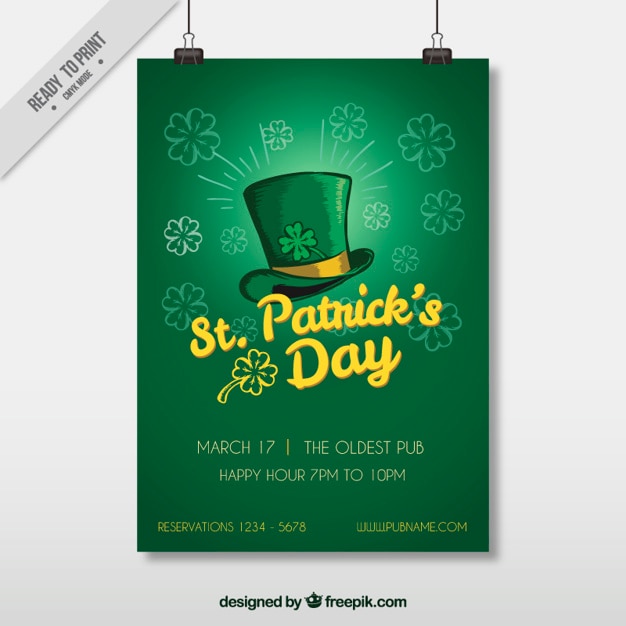 Free Vector St patrick's day flyer template