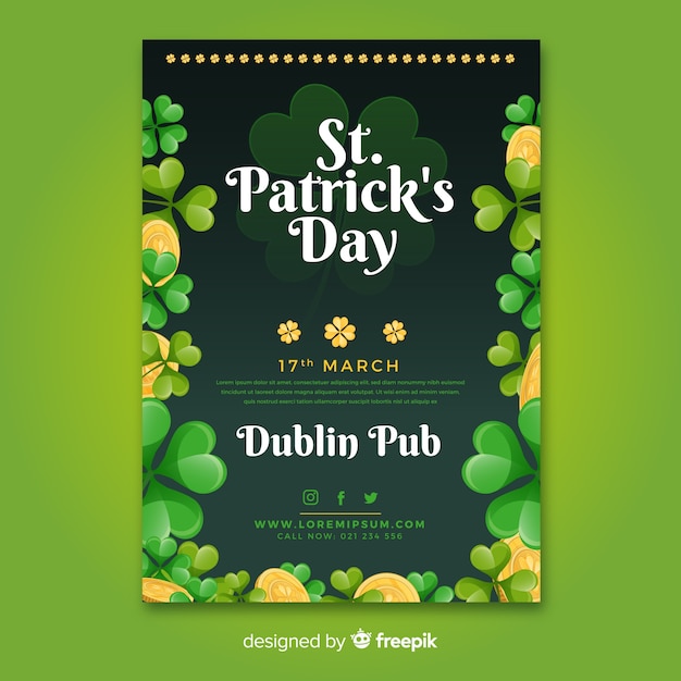 free-vector-st-patrick-s-day-flyer-template
