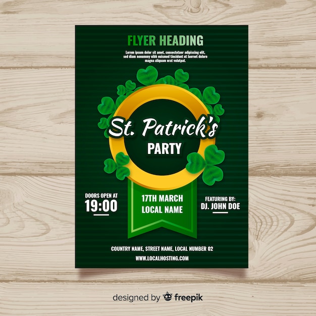 microsoft st patrick day flyer template free