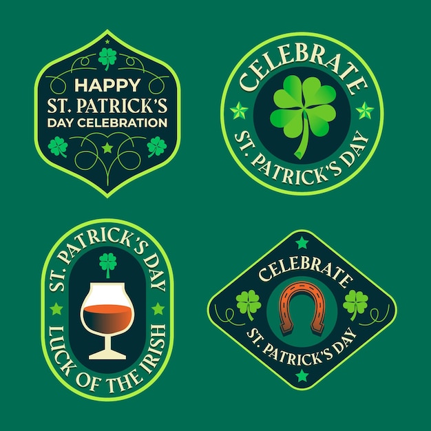 Free Vector | St. patrick's day label collection