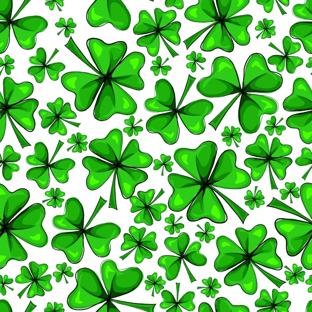 St. patrick's day seamless pattern Premium Vector