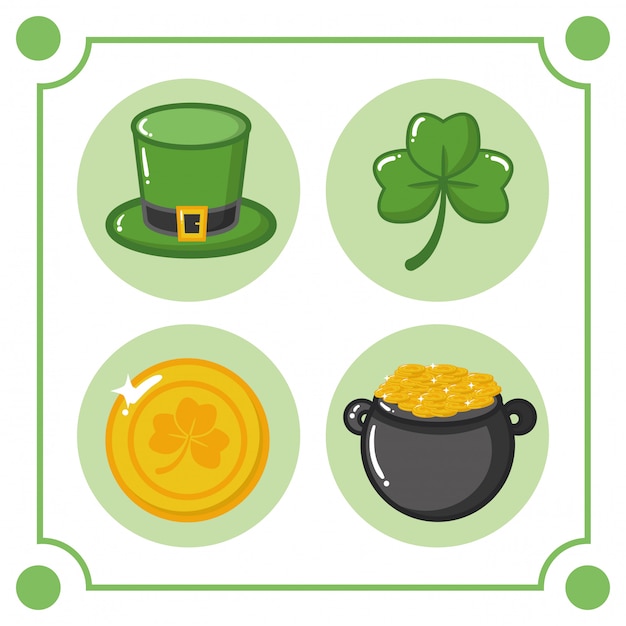 St Patricks Day Elements Free Vector