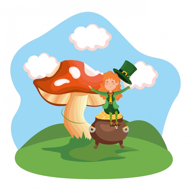 Premium Vector | St patricks day elf