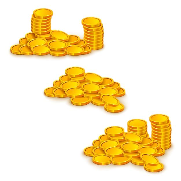 Premium Vector Stack Of Gold Coins