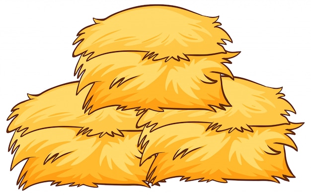 Free Vector | Stack of hay on white