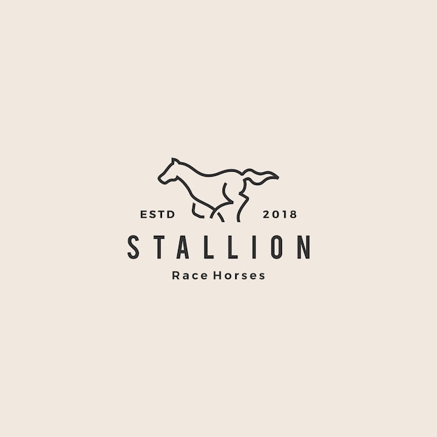 Download Free Stallion Horse Running Race Logo Hipster Vintage Line Premium Vector Use our free logo maker to create a logo and build your brand. Put your logo on business cards, promotional products, or your website for brand visibility.