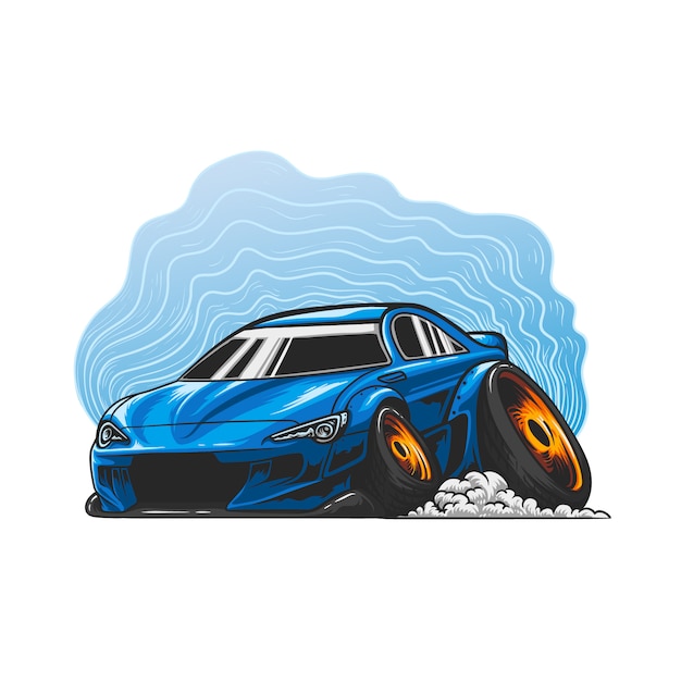 Premium Vector | Stance car hand drawn