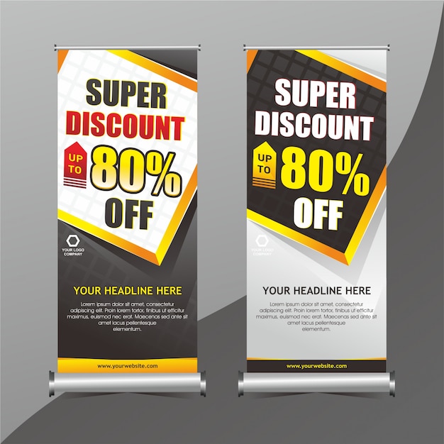 Premium Vector | Standing banner promotion design