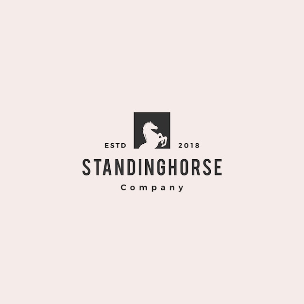 Download Free Standing Horse Logo Hipster Premium Vector Use our free logo maker to create a logo and build your brand. Put your logo on business cards, promotional products, or your website for brand visibility.