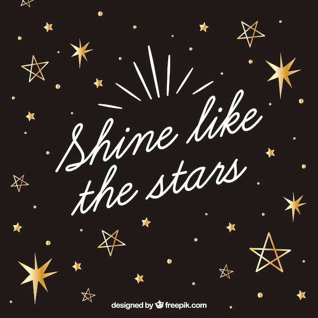 Free Vector | Star background with lettering and quote