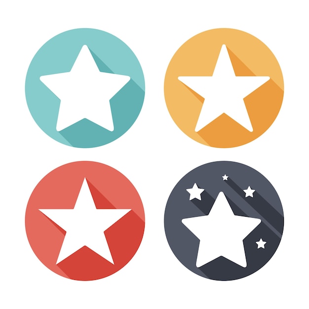 Premium Vector | Star icon set color vector.