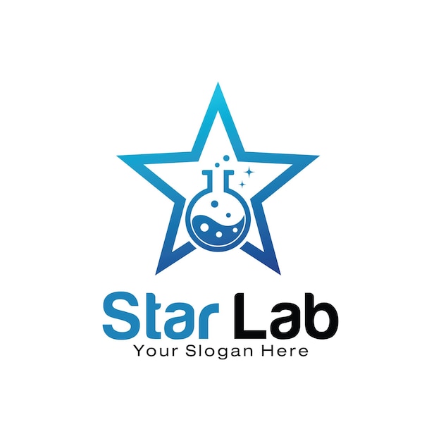 Premium Vector | Star lab logo design template