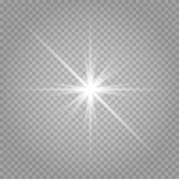 Premium Vector | Star set. white glowing light explodes on a transparent