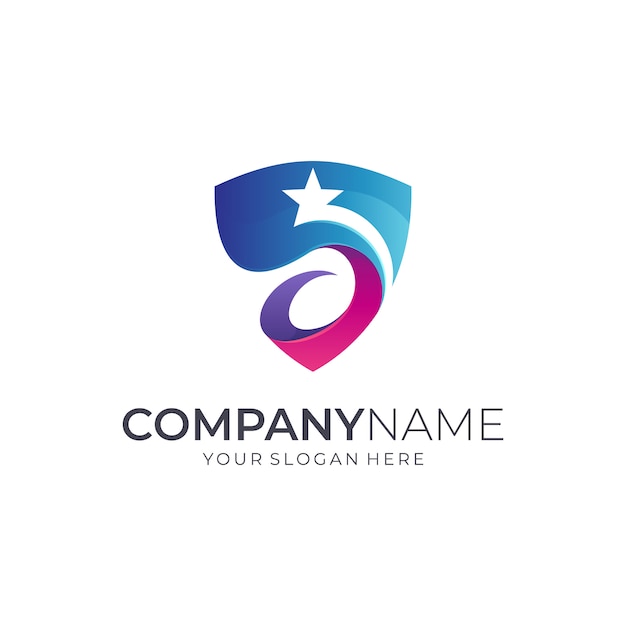 Download Free Star Shield Logo Design Premium Vector Use our free logo maker to create a logo and build your brand. Put your logo on business cards, promotional products, or your website for brand visibility.