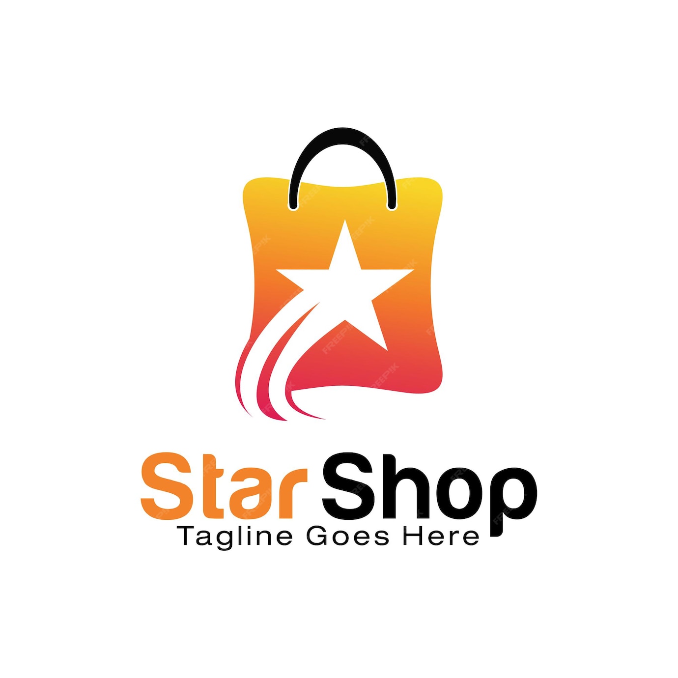 Premium Vector | Star shop logo design template