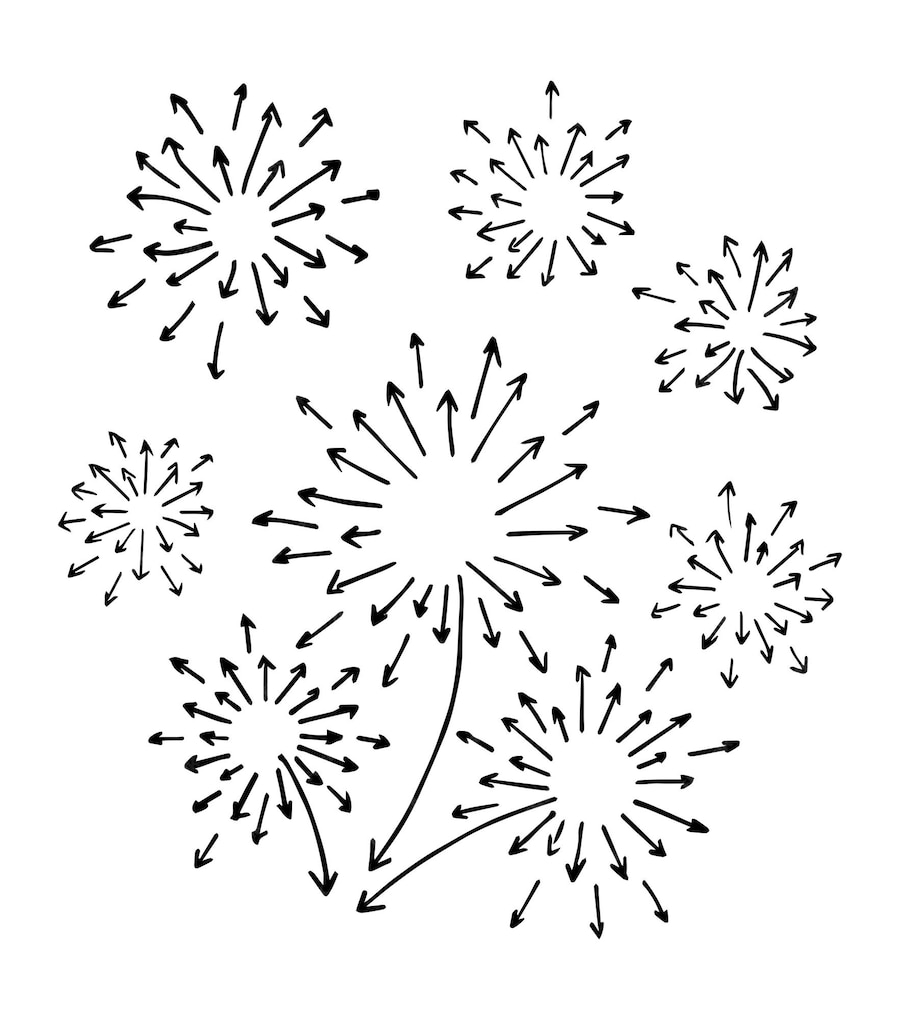 Premium Vector | Starburst hand drawn vector illustration