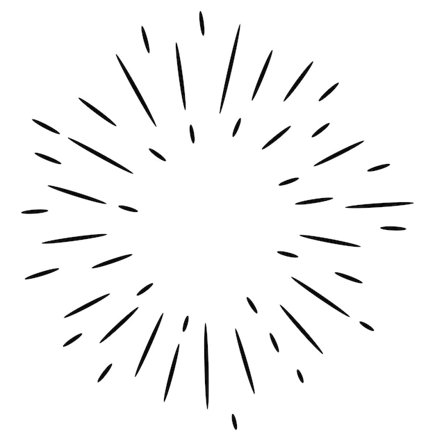 Premium Vector | Starburst, sunburst hand drawn. design element ...