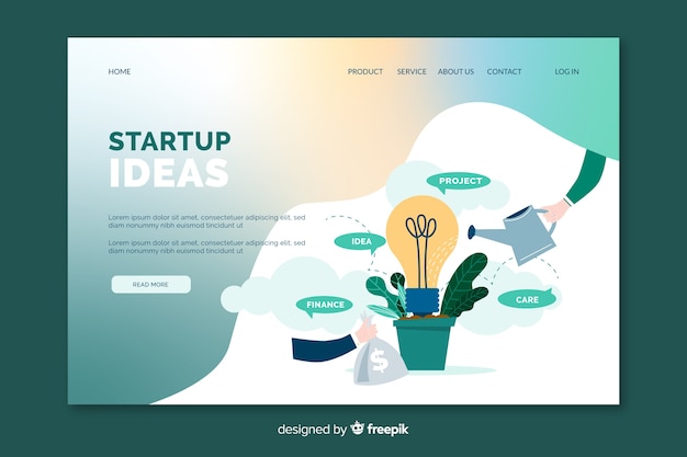 Download Free Startup Ideas Landing Page Free Vector Use our free logo maker to create a logo and build your brand. Put your logo on business cards, promotional products, or your website for brand visibility.