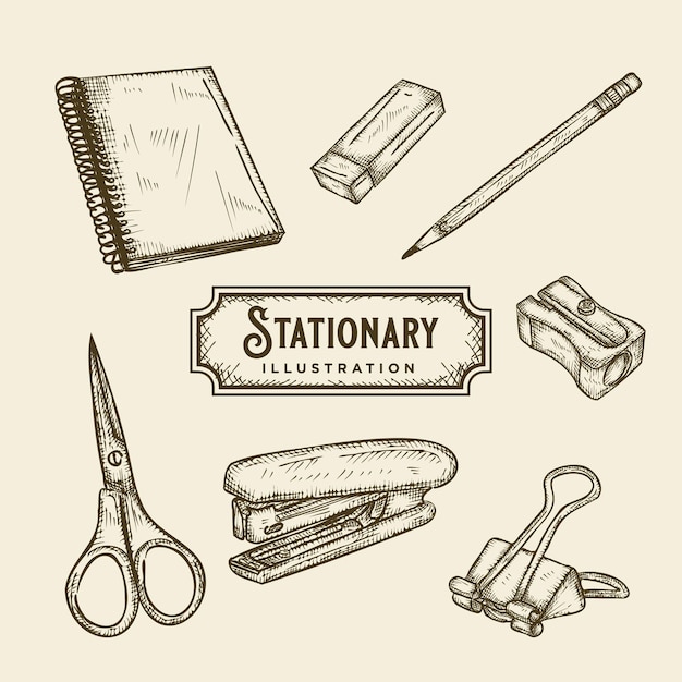 stationery illustration download