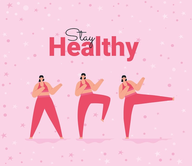 Premium Vector | Stay Healthy Card