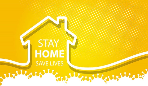 Download Free Vector | Stay home safe lives background