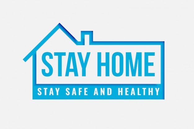 Stay home and safe poster for being healthy | Free Vector