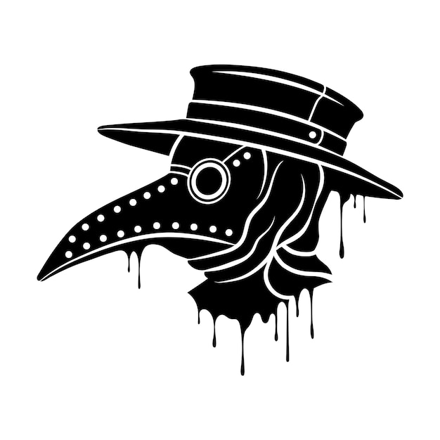 Premium Vector Steampunk plague doctor mask with beak