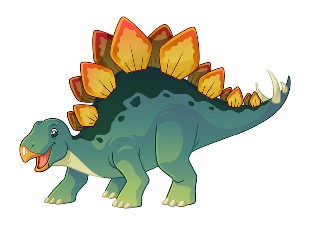 Stegosaurus cartoon illustration | Premium Vector