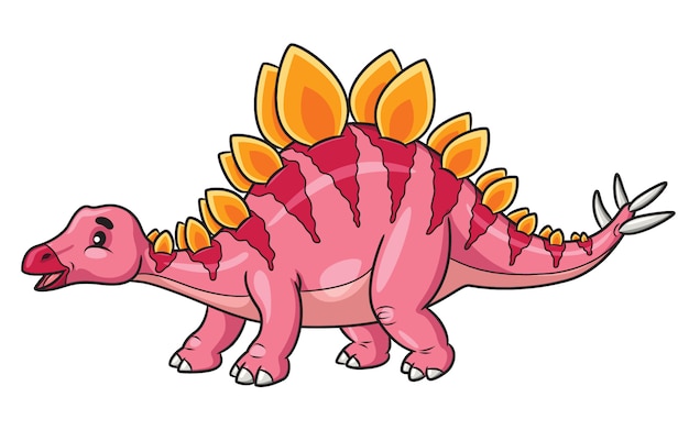 Premium Vector | Stegosaurus cartoon