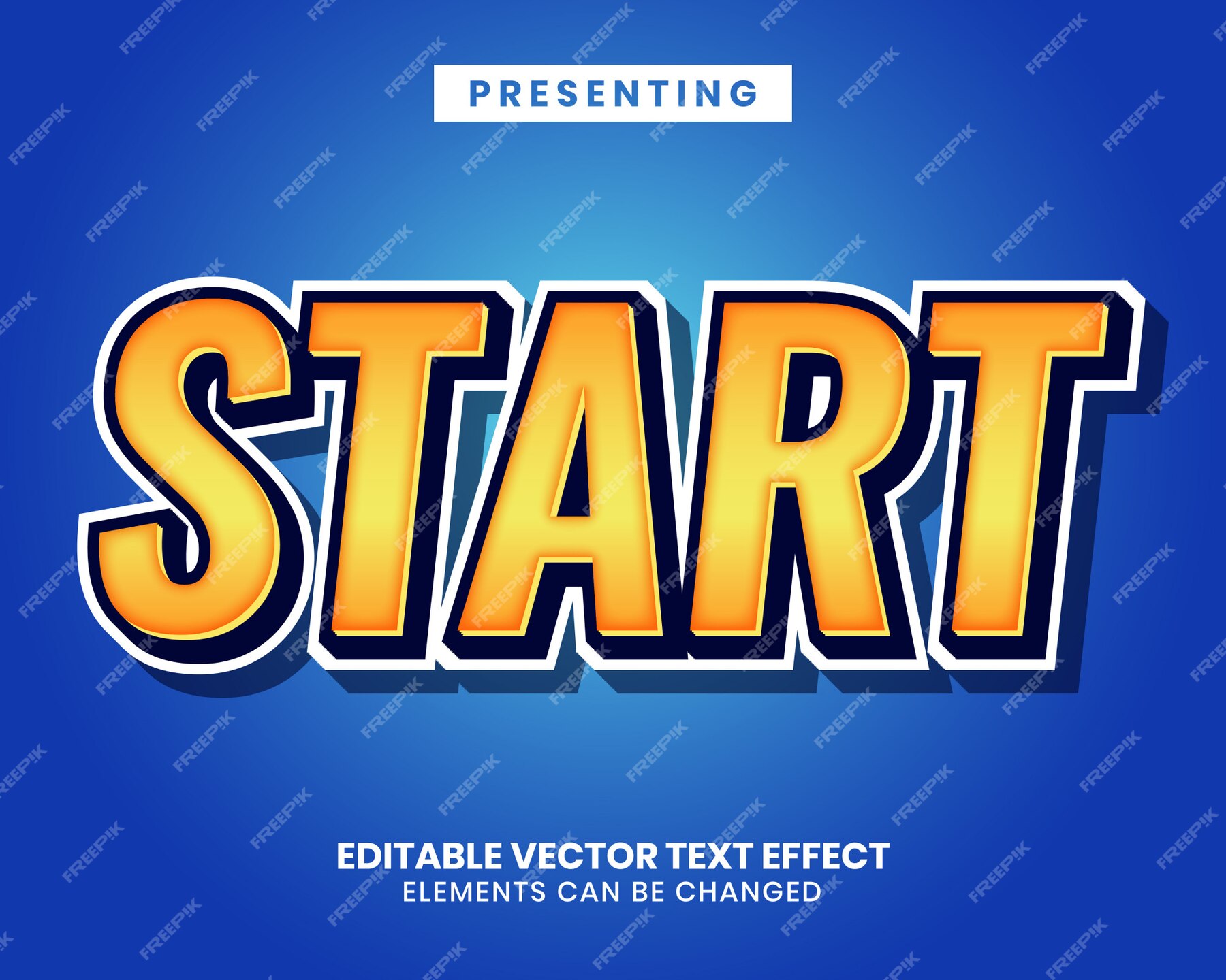 Premium Vector | Sticker text effect for game title