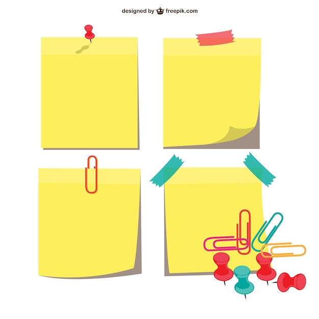 Download Free Vector | Sticky notes pack