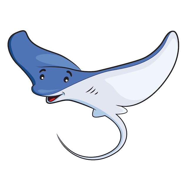 Premium Vector | Stingray cartoon