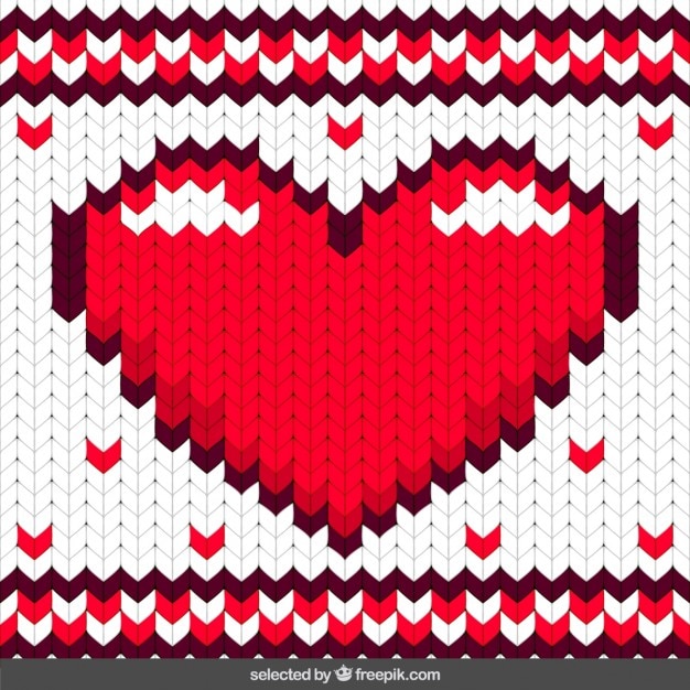 Free Vector | Stitched heart