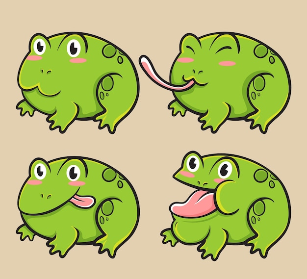 Cartoon Kawaii Cute Frog Background - Yuyu Wallpaper