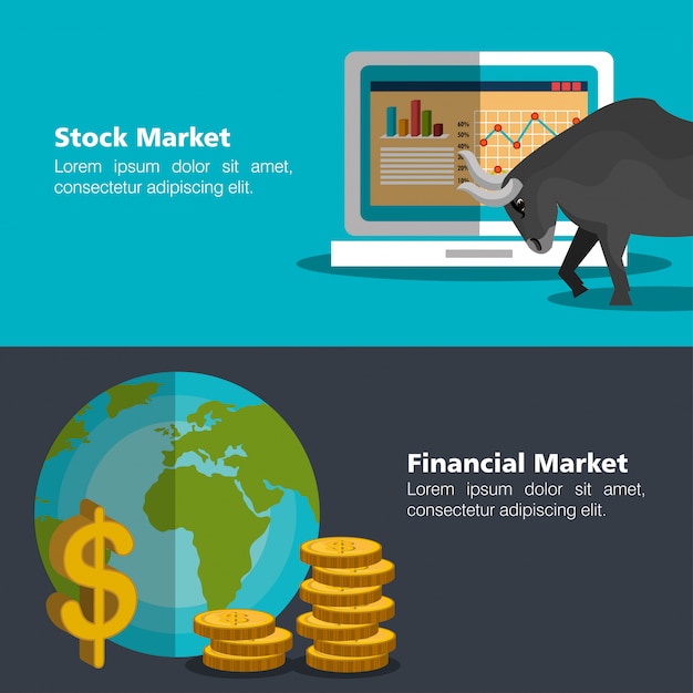 Premium Vector | Stock financial market design