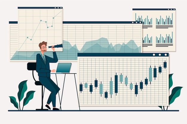 Download Stock market analysis | Free Vector