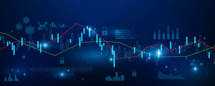 Premium Vector | Stock market, economic graph with diagrams, business ...