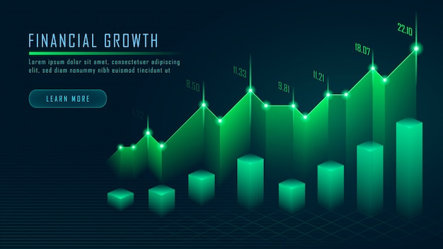 Premium Vector | Stock market or forex trading graph in graphic concept